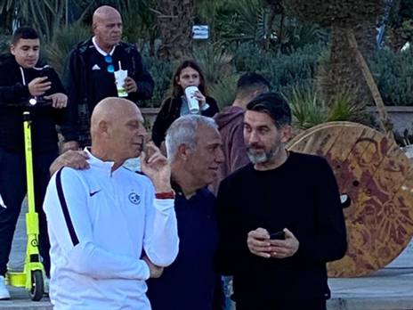 רוסו, אוסמו ואנטמן. אנשי מכבי חיפה באילת (אתר מכבי חיפה)