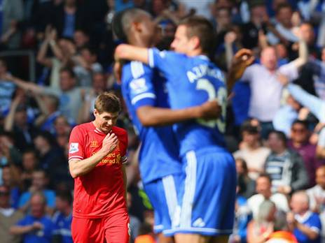 ג'רארד לא היה מחליק, צ'לסי הייתה האלופה. סיטי הייתה בכלל רביעית (GETTY)