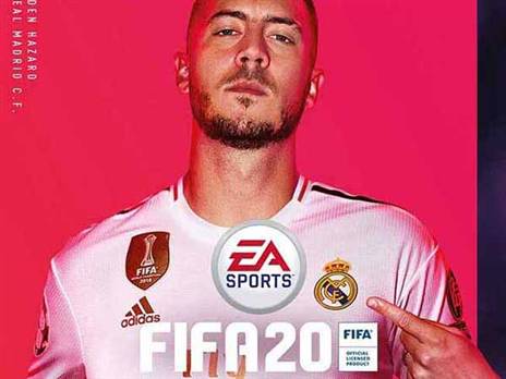 עטיפת המשחק הרגילה של פיפ"א 20 בכיכובו של אדן האזר