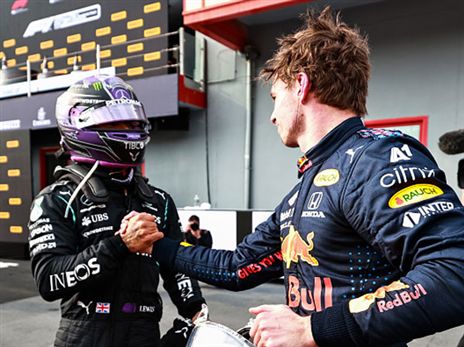 ורסטאפן והמילטון, הרבה כבוד בין השניים (getty)