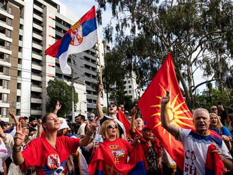 המחאה למען ג'וקוביץ' (getty)