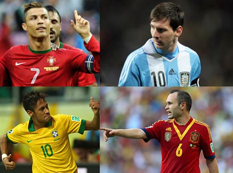 החגיגה מתקרבת. ניימאר, רונאלדו, מסי ואינייסטה (gettyimages)