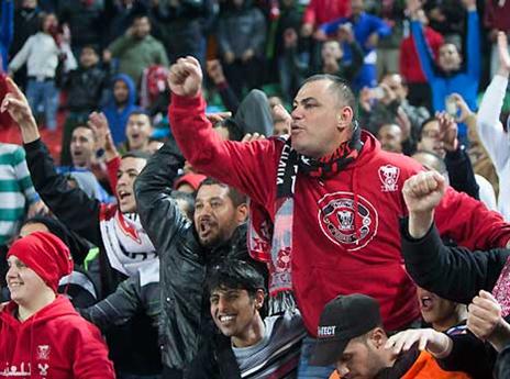 הקהל שהגיע מהצפון חגג ביציעים