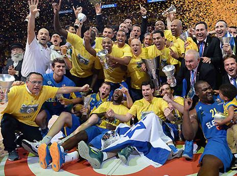 קבוצת השנה, בגדול. אלופת היורוליג, מכבי ת"א (gettyimages)