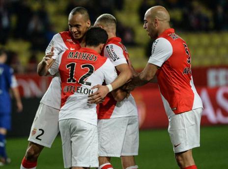 שחקני מונאקו חוגגים (עמוד הטוויטר של מונאקו)