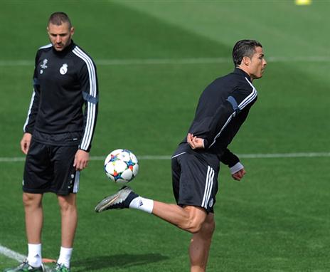 כריסטיאנו, עובד על הטריקים (gettyimages)