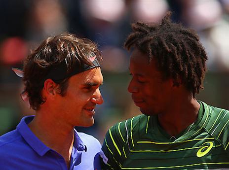 נפרדו כידידים. פדרר ומונפיס (GETTYIMAGES)