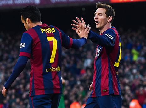 נשארים ביחד. מסי ופדרו (GETTYIMAGES)