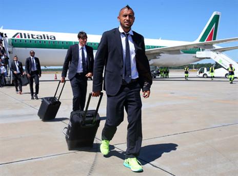 שחקני יובנטוס נוחתים בברלין (gettyimages)