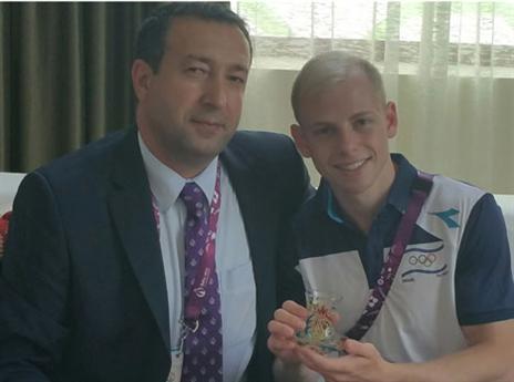 אלברדיאן זכה לפרס הוקרה (צילום: הוועד האולימפי)