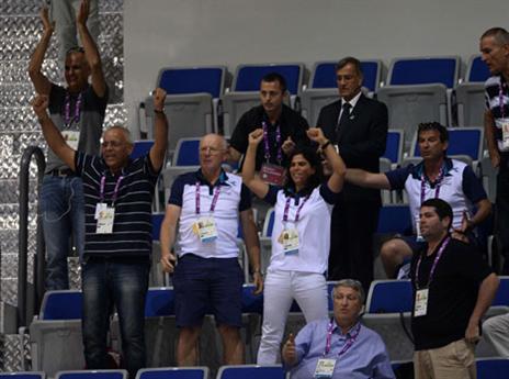 יעל ארד חוגגת (צילום: הוועד האולימפי)