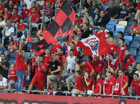 אוהדי הפועל חיפה. מאבדים סבלנות (צילום: יוסי שקל)