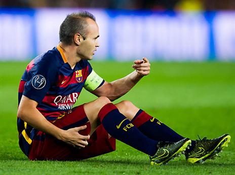 עדיין בלעדיו. אינייסטה פצוע (gettyimages)