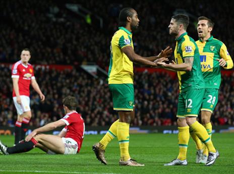 הפעם נוריץ' חגגה באולד טראפורד (GETTY)