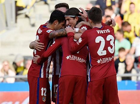 צריך להתחיל לקחת אותם ברצינות במאבק האליפות. שחקני אתלטיקו חוגגים (getty)