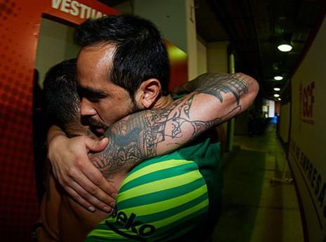 אלבס ובראבו. המגן עם ציון דרך מרשים (GETTYIMAGES)