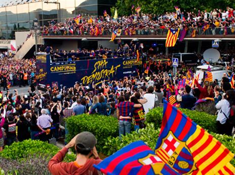 טירוף ברחובות ברצלונה (Getty)