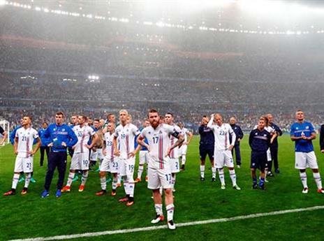 למרות הכל הם נתנו טורניר שלא ישכח. שחקני איסלנד (getty)