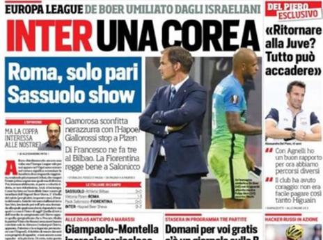 גם ב"קוריירה דלו ספורט" לא ריחמו (צילום מסך)