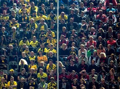 ההפרדה בין אוהדי דורטמונד ופרייבורג (Getty)