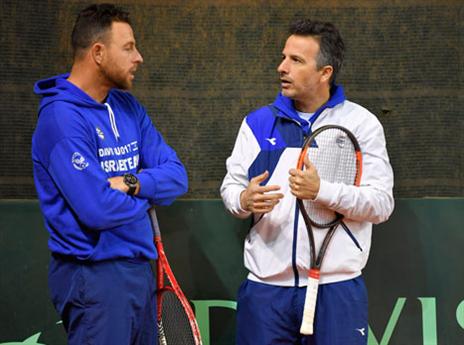 אייל רן ונועם אוקון מתכננים אסטרטגיה (אלכס גולדנשטיין, איגוד הטניס)