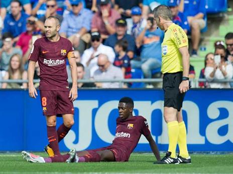 הספיק לשחק 122 דקות לפני הפציעה. דמבלה (Getty)