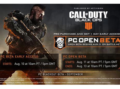 זמני הבטא, כפי שנחשפו בידי Activision ו-Treyarch