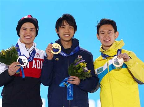 טן (מימין) עם מדליית הארד מסוצ'י (getty)