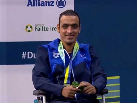 איאד שלבי, מדליה ראשונה בתחרות כזאת (באדיבות הוועד הפראלימפי)