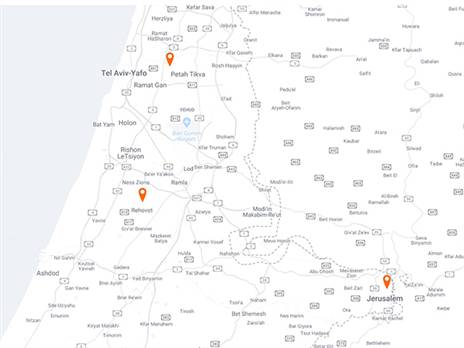 ישראל על המפה: המקומות בהם תפתח יוביסופט את הסניפים בארץ, לפי האתר הרשמי של החברה