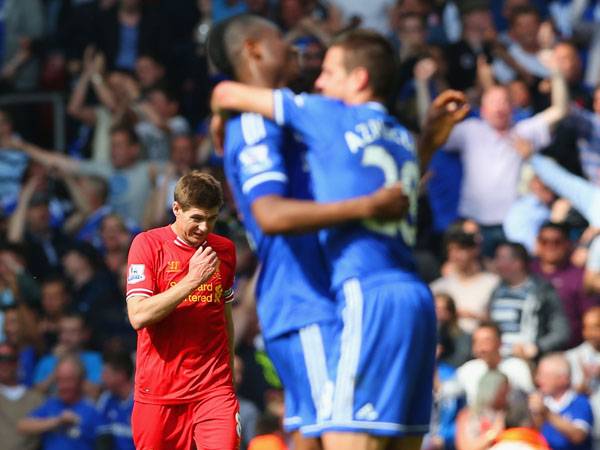 ג'רארד לא היה מחליק, צ'לסי הייתה האלופה. סיטי הייתה בכלל רביעית (GETTY)