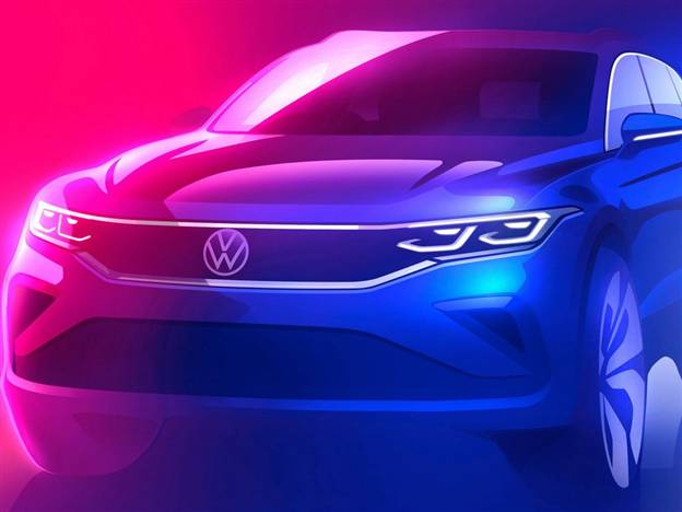 הצצה ראשונה לטיגואן החדש. בימי הקורונה, נסתפק גם באיורים כנראה (צילום: יצרן)