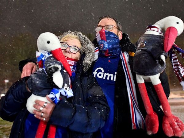 אוהדי קיל חוגגים בשלג (getty)