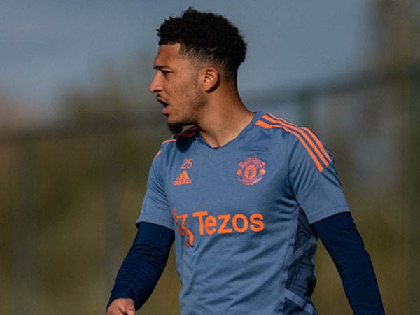 מתאמן בנפרד מהקבוצה. סאנצ'ו (Ash Donelon/Manchester United via Getty)