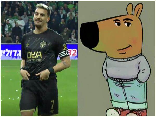 רדן שועה הבקיע מהנקודה הלבנה וחגג בסגנון ה-Chill Guy, המימ הפופולרי של מי שמנסה להגיד ש“אני רגוע“ והכל עובר מסביבו