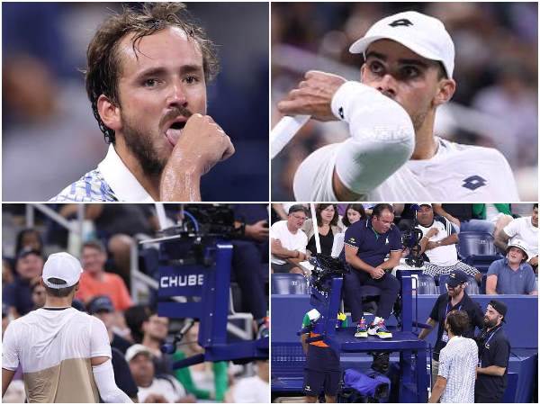 "הוא הסית את הקהל". מדבדב ובונזי (GETTY)