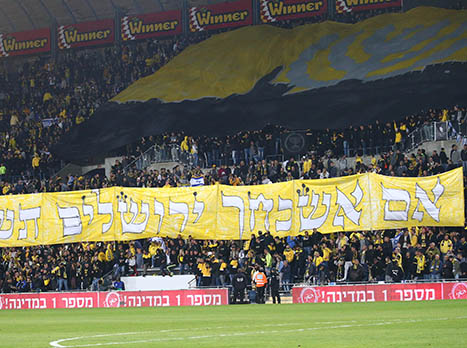 אוהדי בית"ר. הגיעו לחזק את השחקנים (דני מרון)