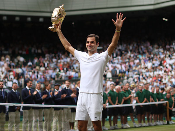 הזכייה בווימבלדון החזירה אותו לטופ 3. פדרר (getty)