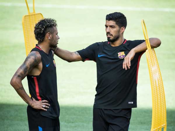 סוארס ניסה לשכנע את ניימאר להישאר (Getty)