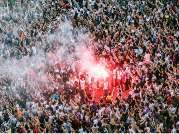 נפגעו מפפה. אוהדי ריאל (getty)