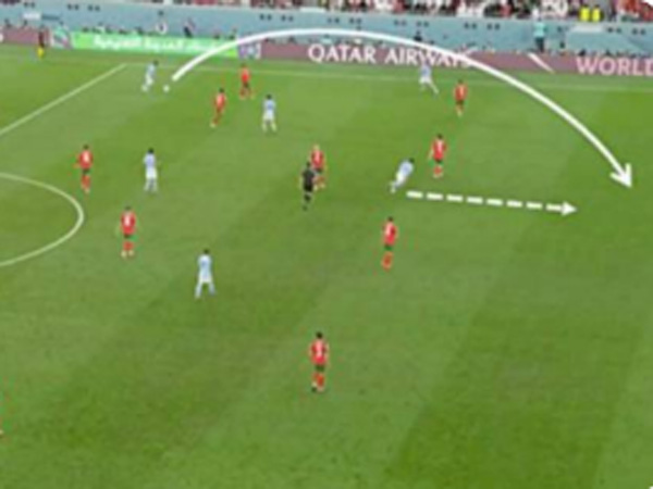 אחת מההזדמנויות הבודדות של ספרד במסירת עומק (מתוך ל'אקיפ)