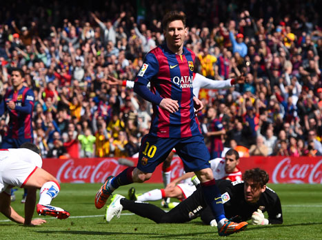 יורה בלי הפסקה. ליאו מסי (gettyimages)