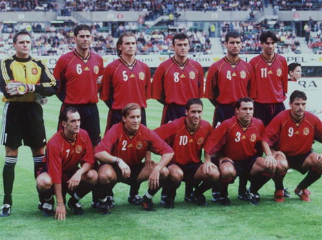 פפ ולואיס אנריקה לצידו של פאקו בנבחרת ספרד (Getty)