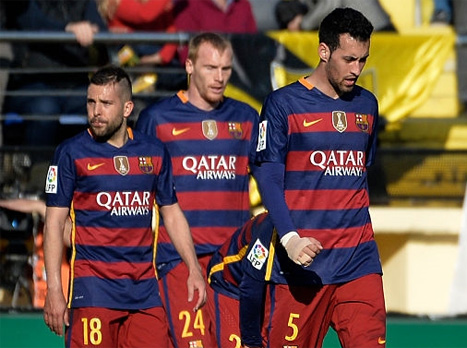 פה הכל התחיל? בוסקטס, מתייה ואלבה מאוכזבים אחרי איבוד היתרון במדריגל (Getty)