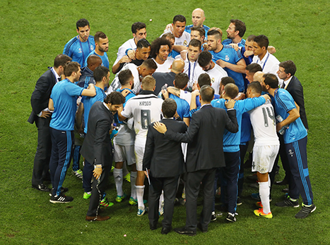 שחקני ריאל מגובשים (gettyimages)