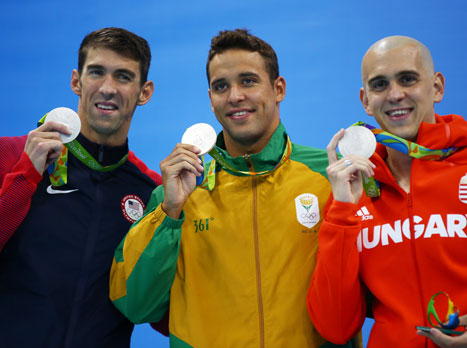 הסתפק במקום השני. פלפס (gettyimages)