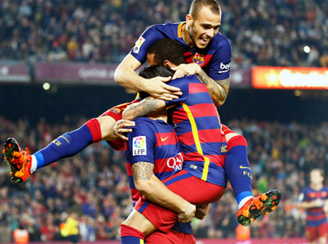 סנדרו חוגג במדי ברצלונה. יחולל נס במחזור הסיום? (Getty)