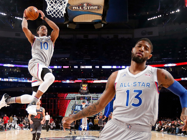 ג'ורג' ודרוזאן במשחק האולסטאר. "לא נהניתי מהתחרותיות" (Getty)