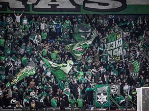 שוב הם יצאו מרוצים. אוהדי חיפה (עודד קרני)