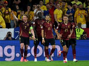 בלגיה חוגגת ניצחון ראשון ביורו (Justin Setterfield/Getty Images)